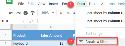 google sheets hide blank rows