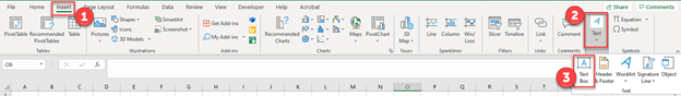 Insert Textbox to Graph Chart in Excel