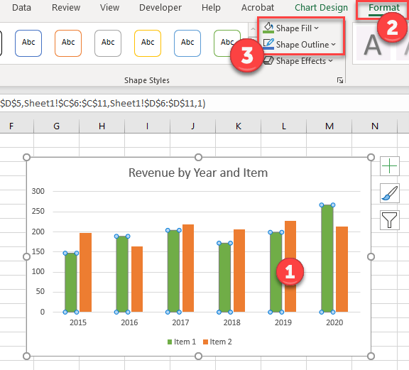 Changing Entire Series Color for Graph Chart in Excel