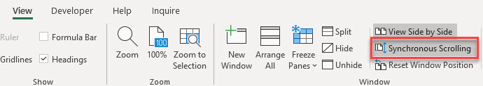 CompareFiles SynchronousScrolling