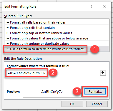 CompareSheets SetFormula