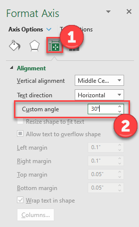 Create Custom Slanted Angle for Graph in Excel