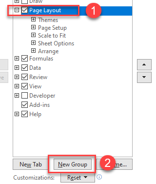 CustomRibbon NewGroup Create