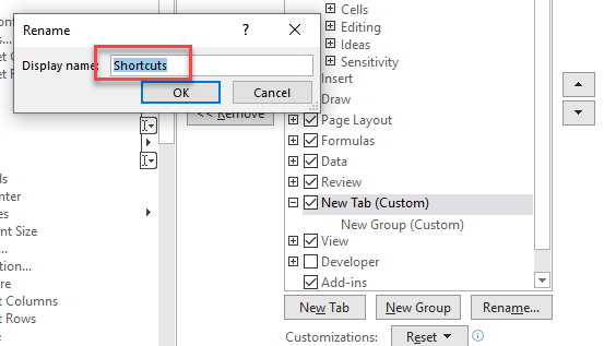 CustomRibbon RenameTab