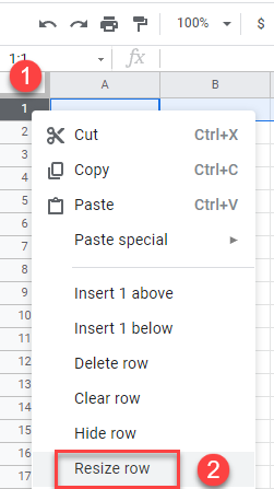 change cell size pixels inches 45