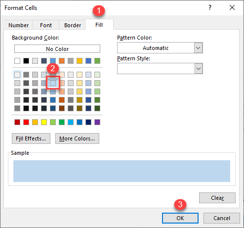 display data with banded rows conditional formatting 3