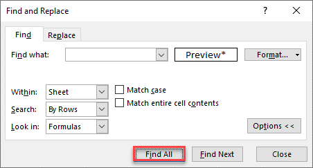 find merged cells 4