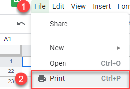 google sheets display current date in header