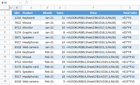 google sheets show formulas final