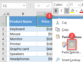 paste and match destination formatting 1