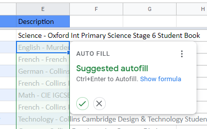 CreateDatabase GS AutoFill