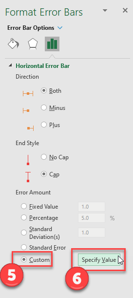 Specify Value for Error Bar in Forest Plot Excel