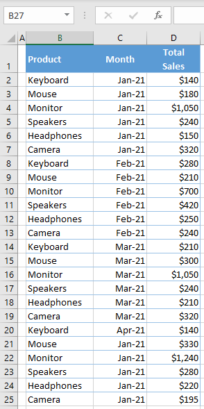 create scroll bar initial data