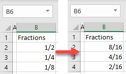 display fraction without reducing 3