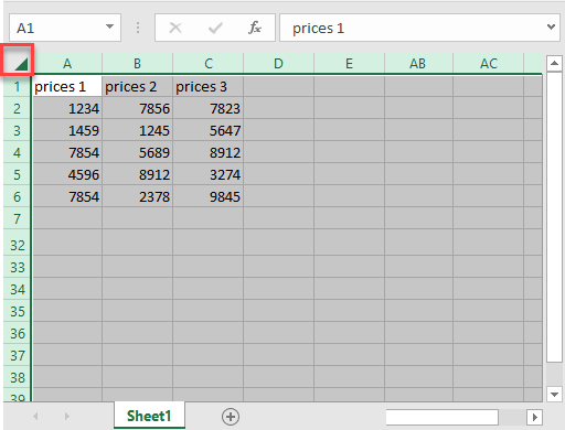 select multiple cells 5