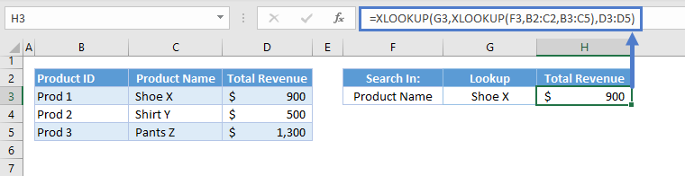 Double(Nested) XLOOKUP 04