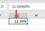 FormulaBar percentage format