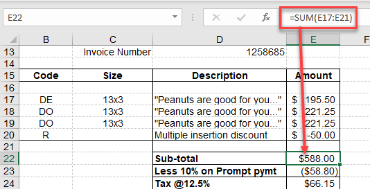 FormulaBar viewing formula