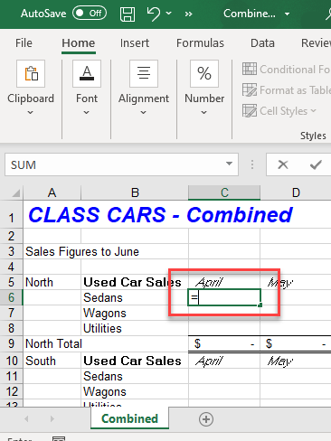 crossreference equals workbook