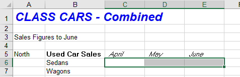 crossreference selectcells