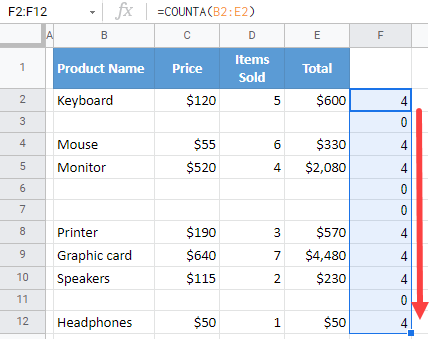 google sheets delete blank rows 2