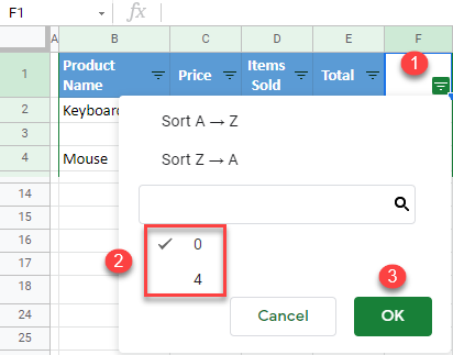 google sheets delete blank rows 4