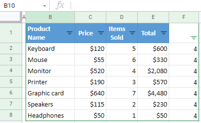 google sheets delete blank rows 7