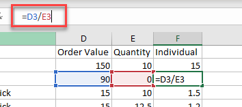 greentriangle edit in formula bar