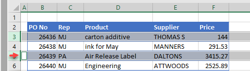 select every-other row select next row