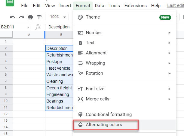 altrowcolor gs alternating-colors menu