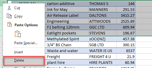 deletemultiple delete rows