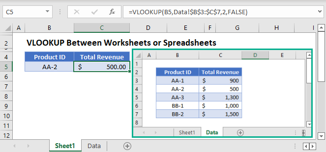 vlookup between sheets Main