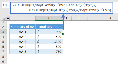 xlookup multiple sheets 01