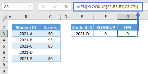 xlookup return blank not zero 10