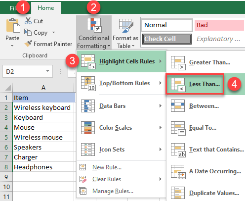 conditional formatting 3