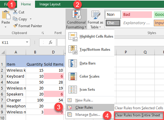 conditional formatting 45