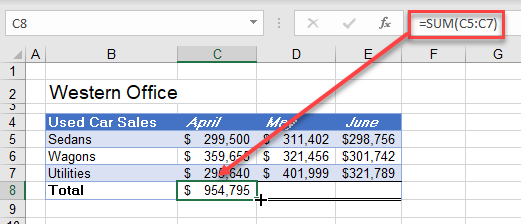 drag drop select formula