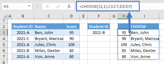 choose function