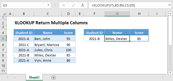 XLOOKUP Function in Excel