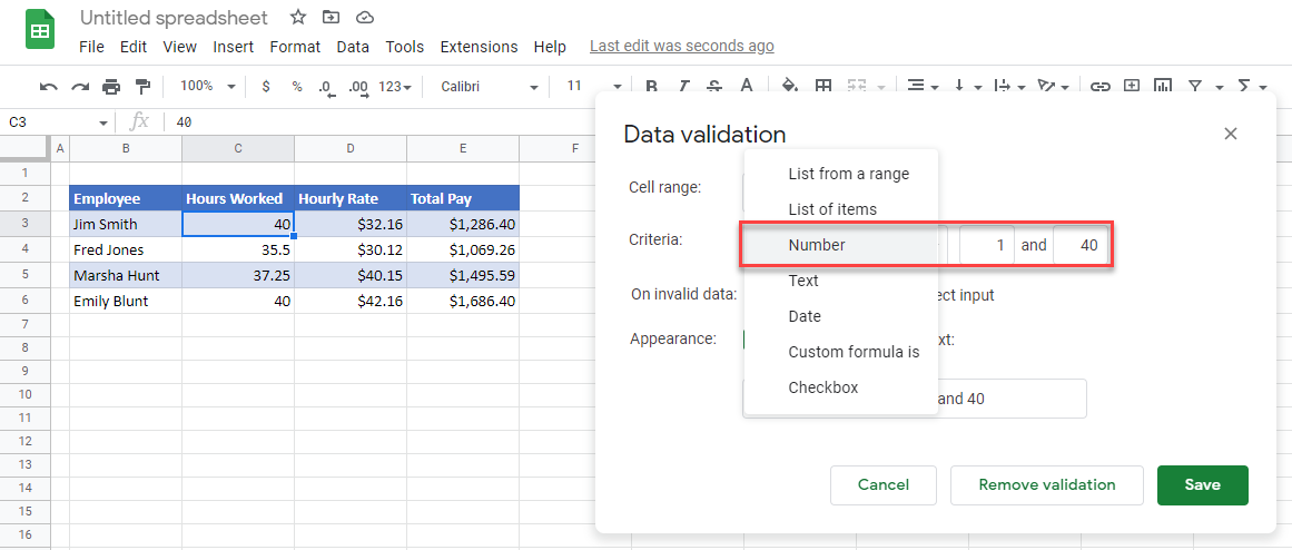 Datavalidationchange gs amend