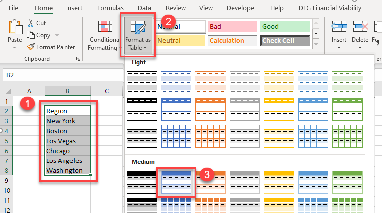 dynamicdropdown format as table