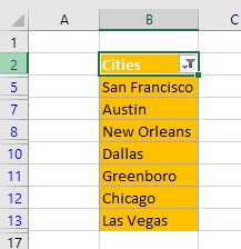 unique values result