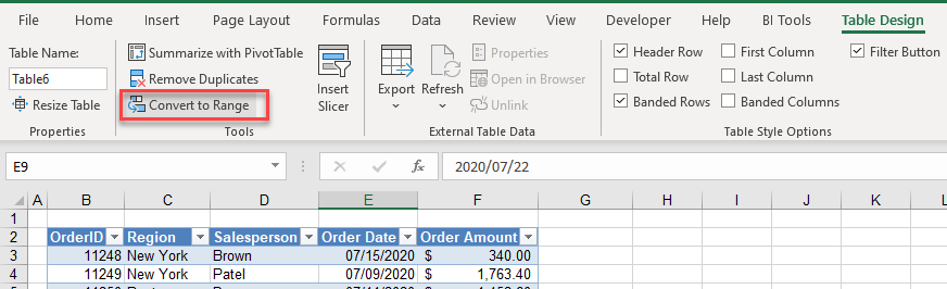 createtable convert to range