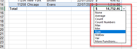 createtable total function