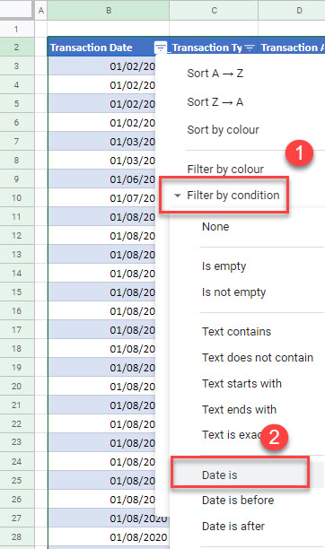 filterbydate gs date is