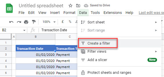 filterbydate gs menu