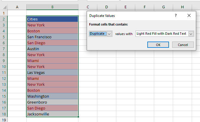 find duplicates duplicate values